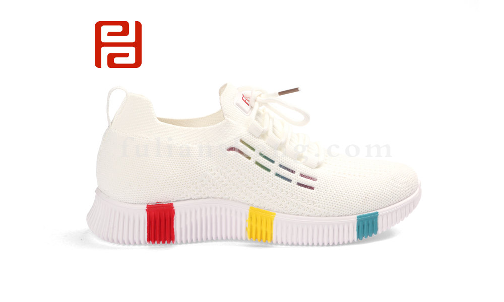 福連升女士飛織透氣運(yùn)動鞋一腳蹬系帶椰子鞋老北京布鞋圖片