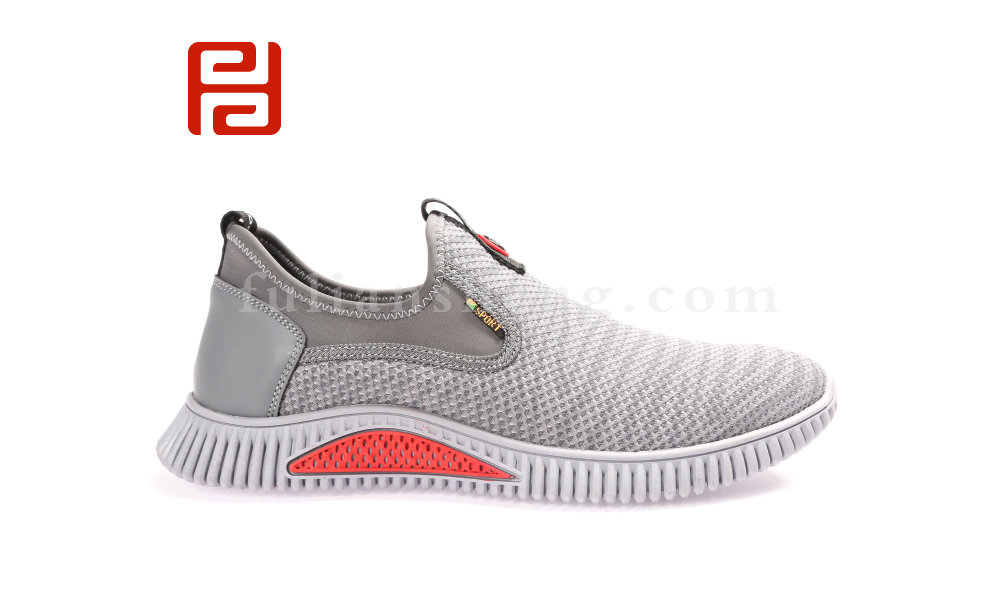 福連升春款男士透氣網面一腳蹬運動防滑老北京布鞋圖片