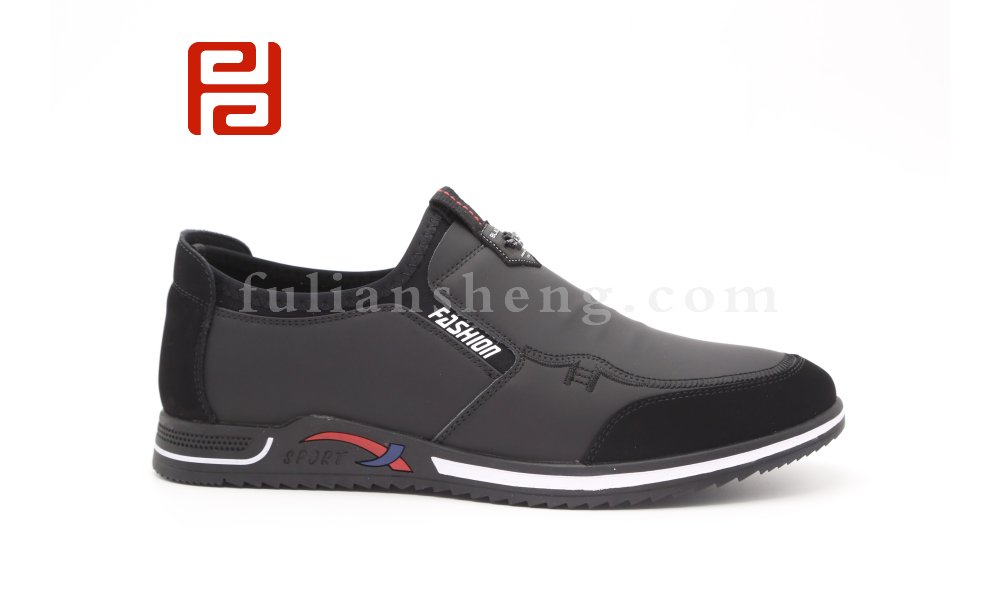 福連升男鞋商務休閑單鞋棉麻韓版潮流百搭軟面圖片