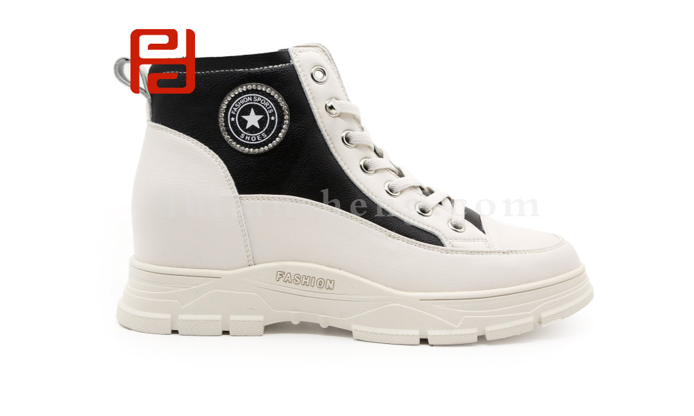 福連升休閑鞋2020冬季新款時尚運動百搭厚底顯高牛皮老爹鞋圖片