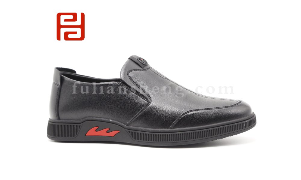 福連升2020冬季新款男一腳蹬保暖商務休閑鞋圖片