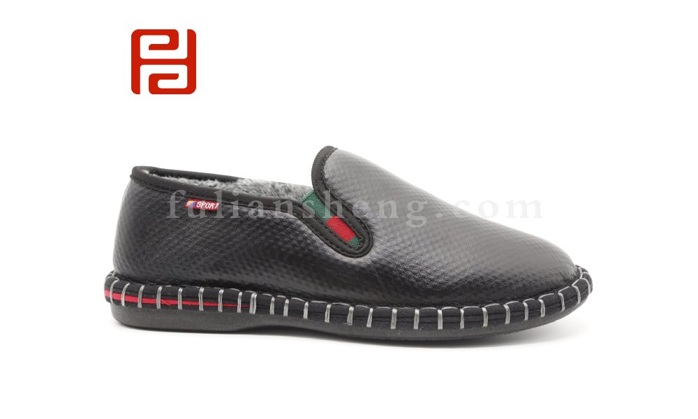 福連升2020冬季新款輕便男保暖中國風一腳蹬休閑鞋圖片