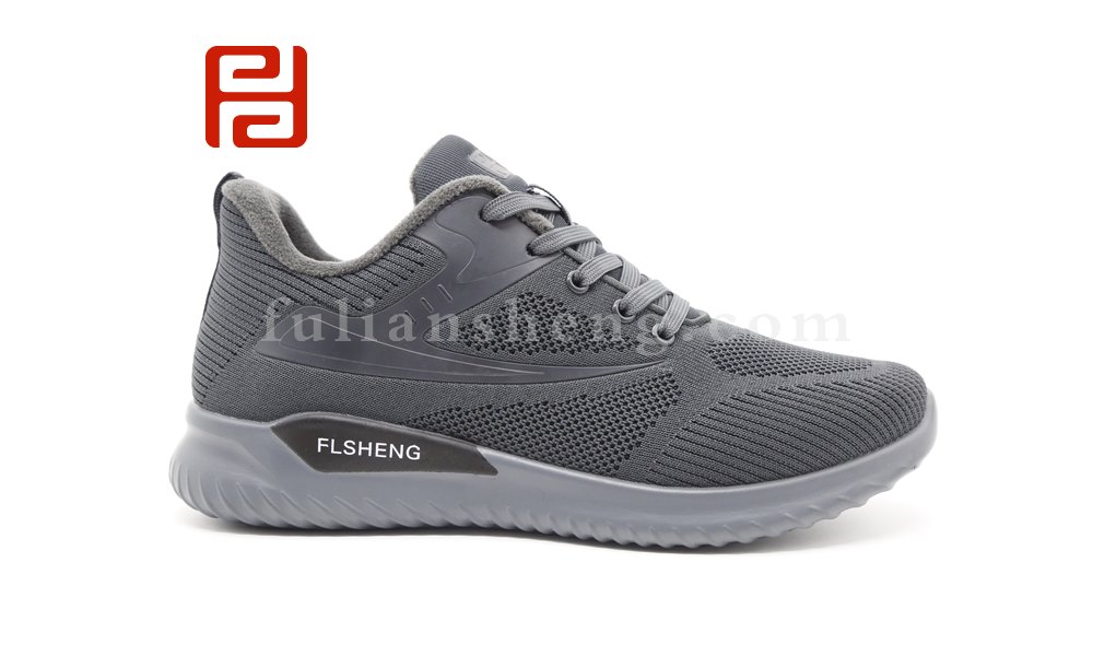 福連升2020冬季新款男保暖舒適輕便漫步鞋飛織運動鞋圖片