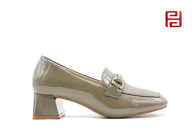 福連升秋季女鞋魅力時裝鞋中跟粗跟工作鞋單鞋