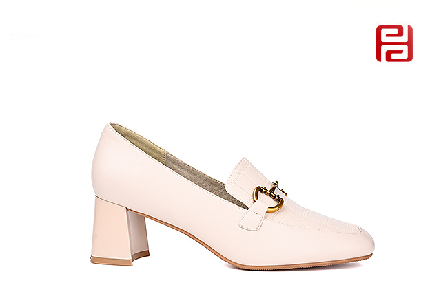 福連升春秋女鞋優雅舒適跟鞋復古扣件單鞋