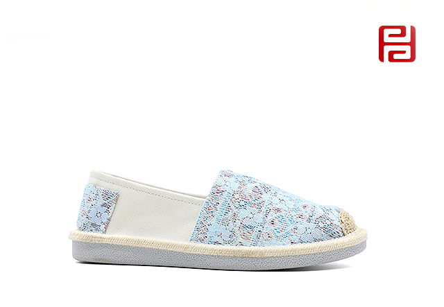 舒適休閑女鞋蕾絲布面料棉麻里布舒適女鞋