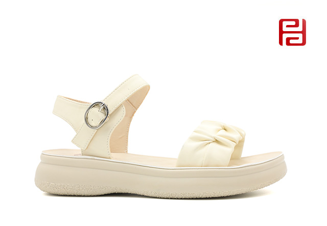 福連升2024夏季新款奶油系軟軟涼鞋女式休閑涼鞋