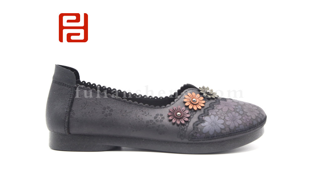 福連升老北京布鞋媽媽鞋單鞋軟底中年棉麻內里舒適女鞋圖片