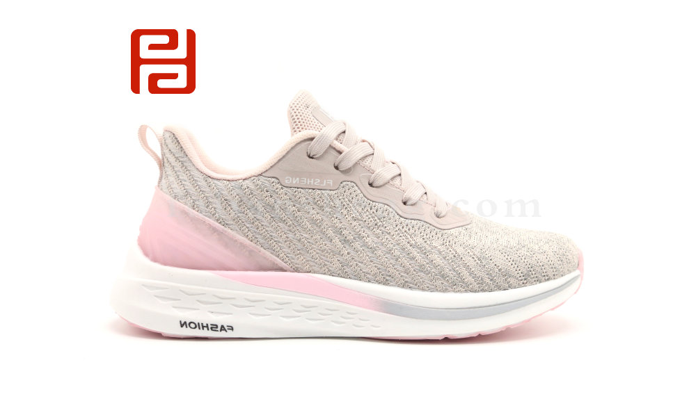 福連升休閑運動鞋女飛織緩震跑步鞋圖片