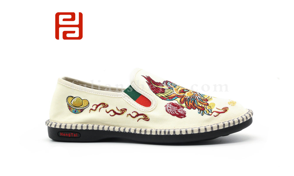福連升老北京布鞋春男刺繡社會鞋子懶人一腳蹬潮流中國風圖片