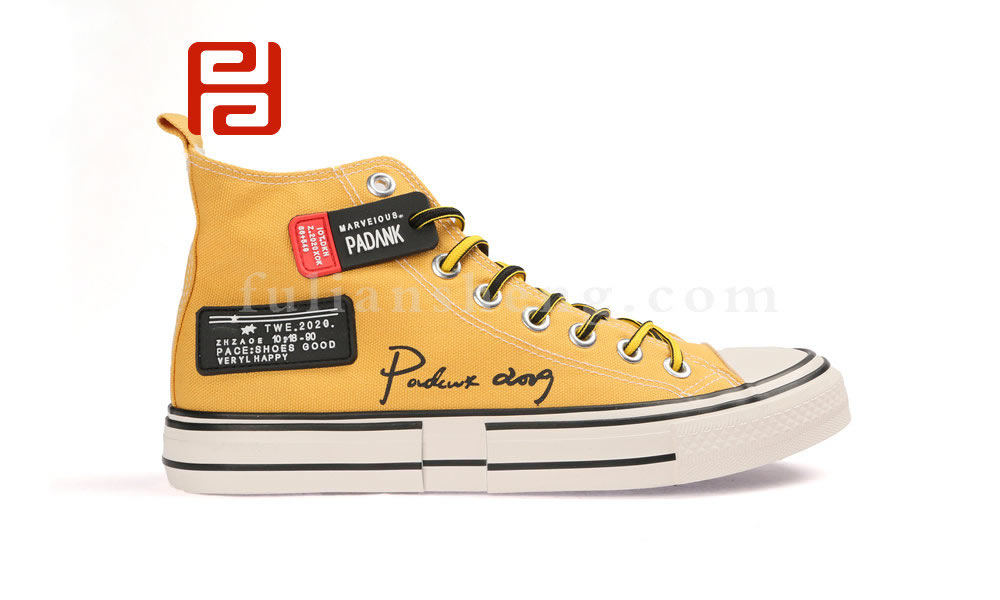 福連升20春運動系帶高幫板鞋男款休閑鞋(圖2)