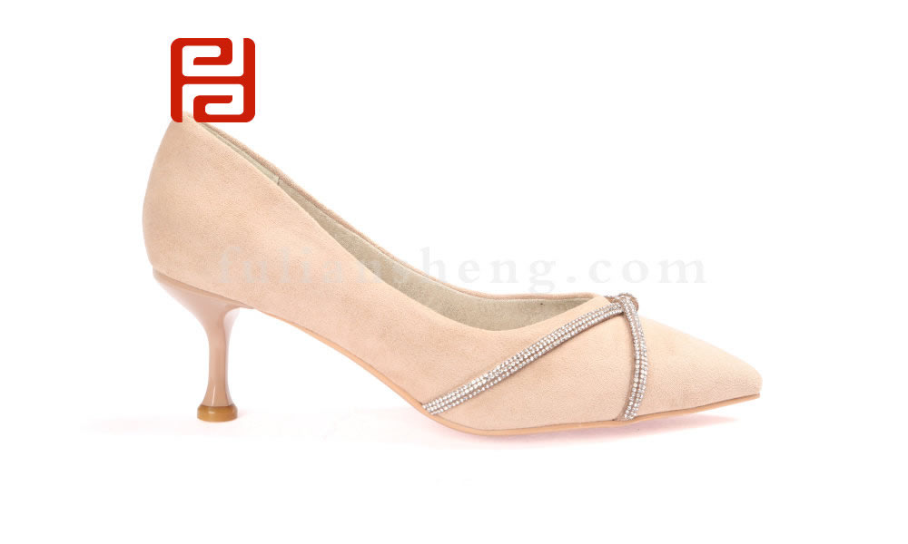 福連升優雅高跟女鞋 羊猄布鞋面舒適單鞋老北京布鞋(圖2)