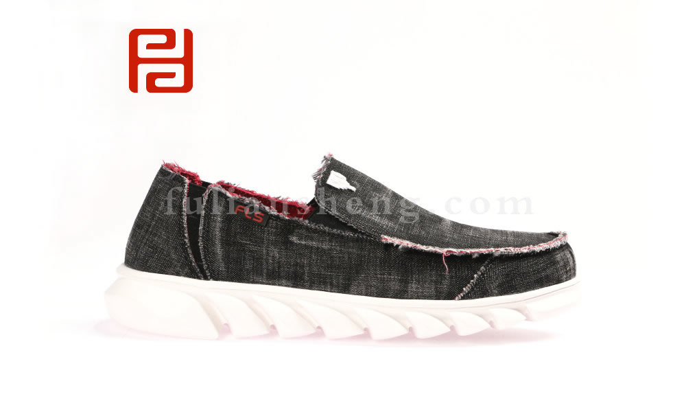 福連升春季新款帆布男單鞋 水洗布乞丐男鞋(圖3)