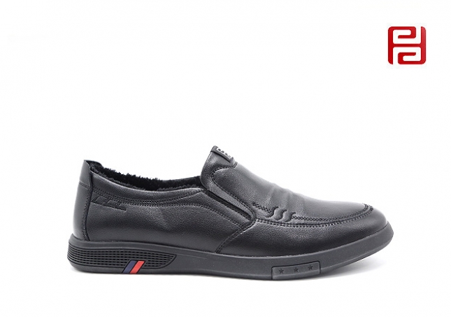 福連升休閑鞋冬保暖加絨一腳蹬商務男鞋舒適合腳